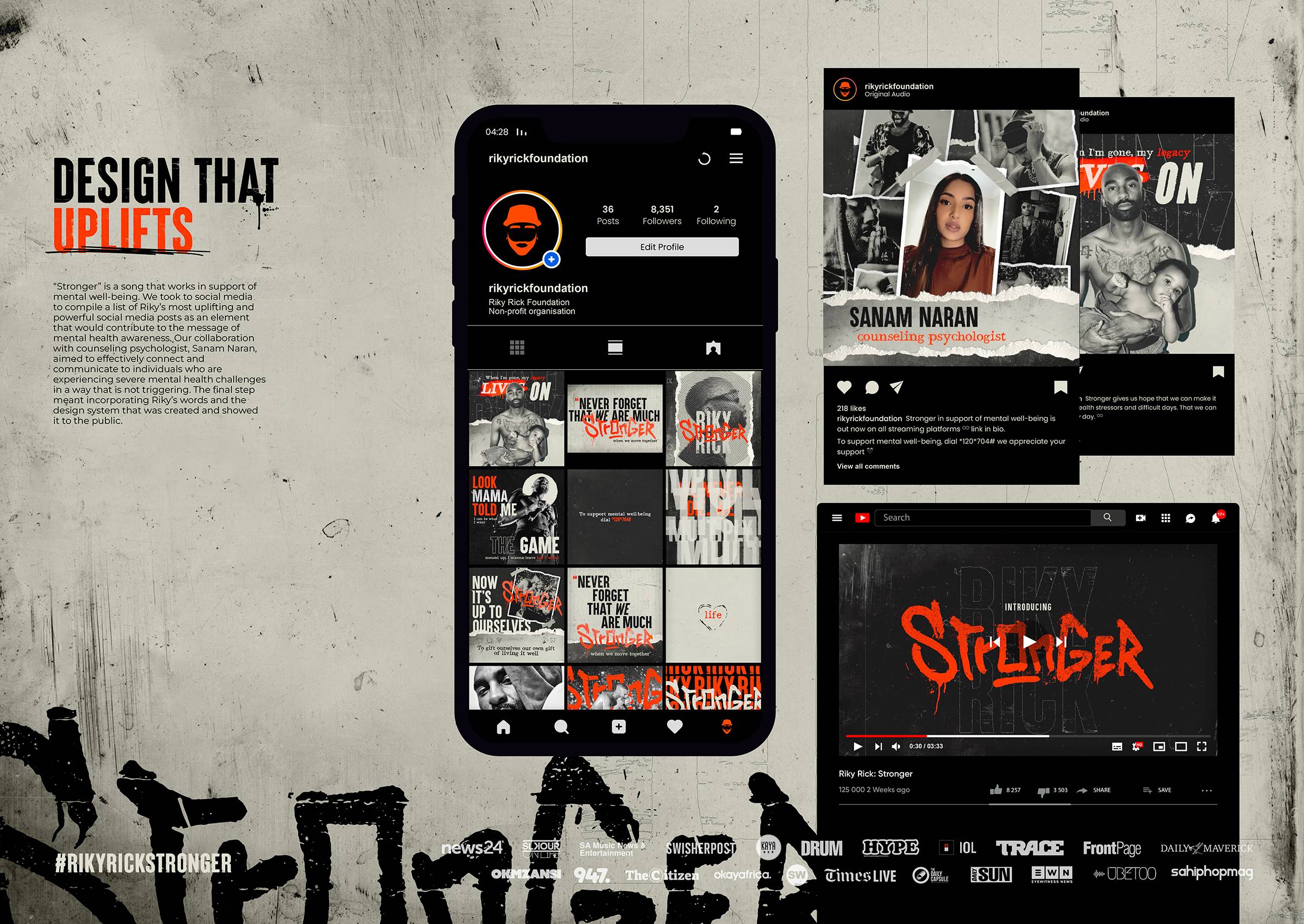 Riky Rick Stronger design that uplifs