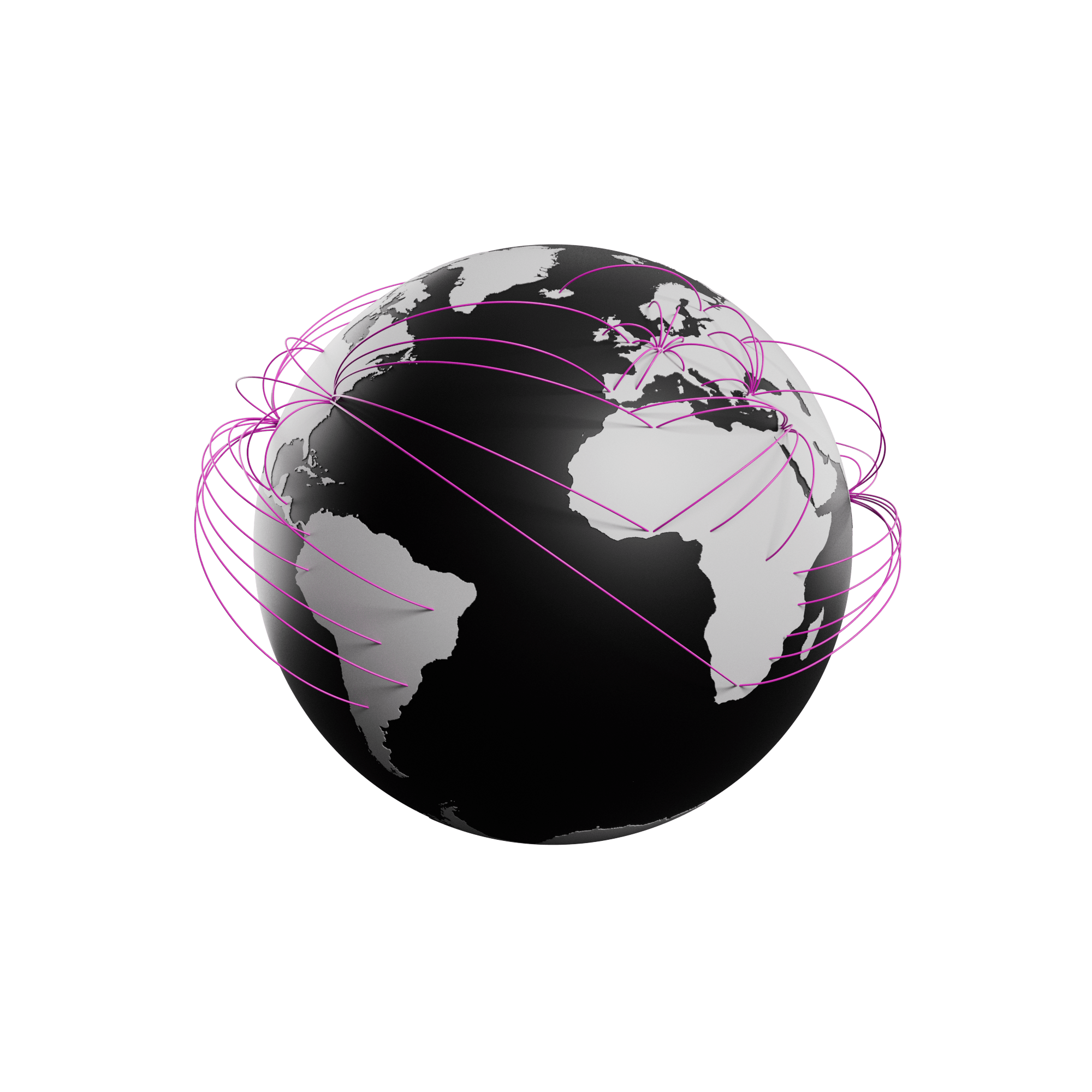 globe-1-next A globe shows flight lines connected all of the locations in the TBWA collective