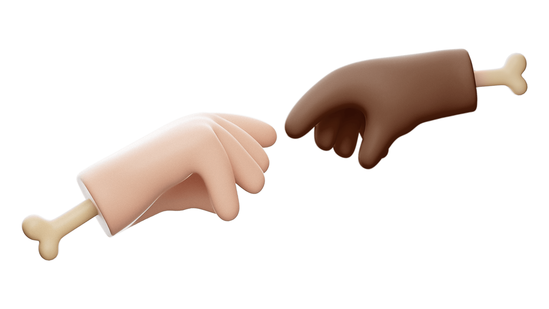 Two hands reaching out to each other